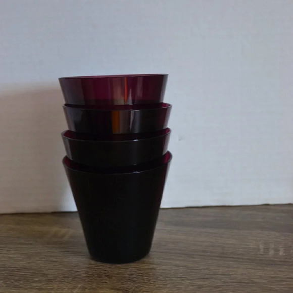 Vtg Set of Four  Juice Glasses - Picture 5 of 6